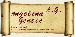 Angelina Gentić vizit kartica